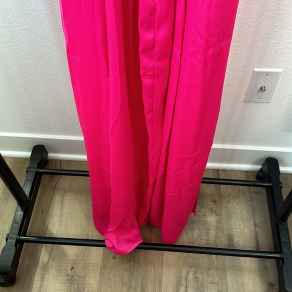 Show Me Your MuMu hot pink Winslet cowl neck slip gown size large - Picture 9 of 16